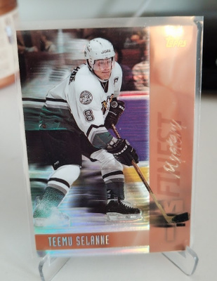 1998-99 Topps Teemu Selänne Mystery Finest Bronze REFRACTOR!