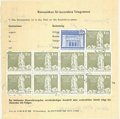 DDR Mi 1982 9 kpl ym sähkeellä