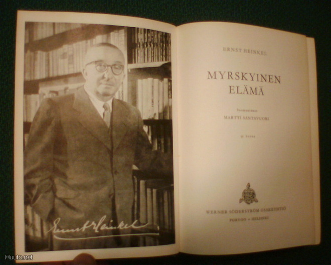 Ernst Heinkel MYRSKYINEN ELÄMÄ ( 1 p. 1955 )  Sis.pk:t