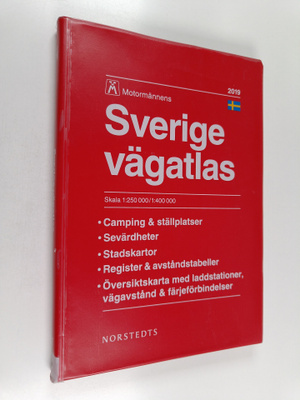 Sverige vägatlas 2019, Skala 1: 250 000/ 1: 400 000