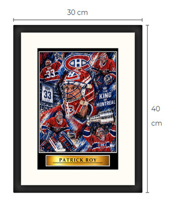 Uusi Patrik Roy NHL art print Limited Edition 30 cm x 40 cm