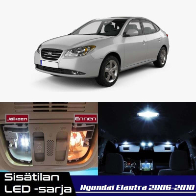 Hyundai Elantra (HD) Sisätilan LED-sarja 8-osain