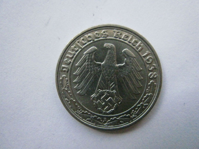 Natsi-Saksa 50 reichspfennig 1938
