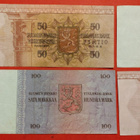 TÄHTI seteleitä, 2 x 100 mk* ja 50 mk*. Kunto 3-4. (KD16) - pikkukuva 2