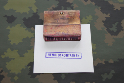 Suomen armeijan kumileimasin HENKILÖKOHTAINEN