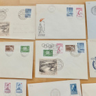 16xVANHA Ensipäiväkuori FDC Olympia 1952 Mannerheim ym 1950- - pikkukuva 2
