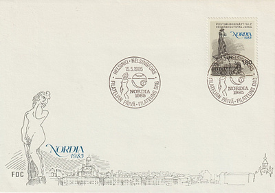 1985 NORDIA1985  merkin FDC-kirje