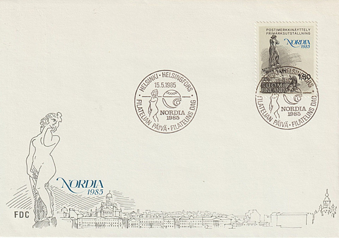 1985 NORDIA1985  merkin FDC-kirje
