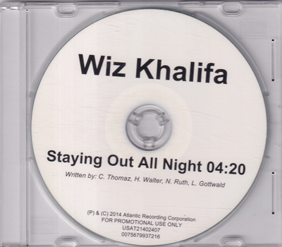 Wiz Khalifa - Staying Out All Night (CDr, Single, Promo)