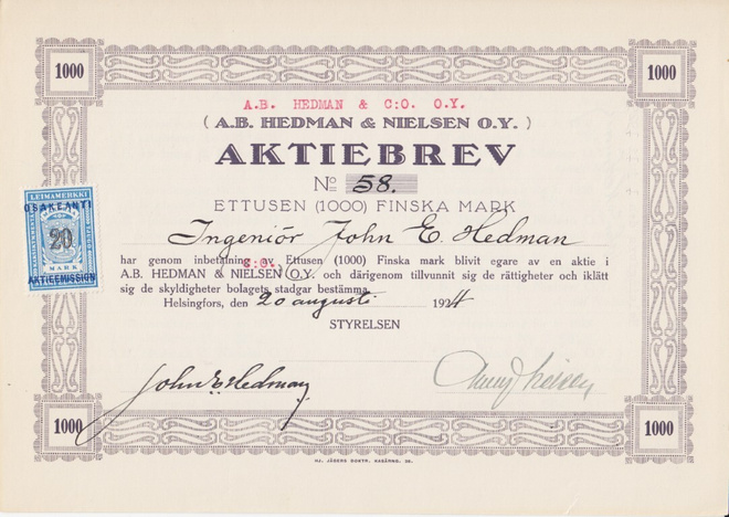 OKK 1924 Hedman & Nielsen Oy
