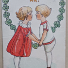 Sonja Sten: Tyttö ja poika suukottavat, Uusi Vuosi, p. 1918 - pikkukuva 1
