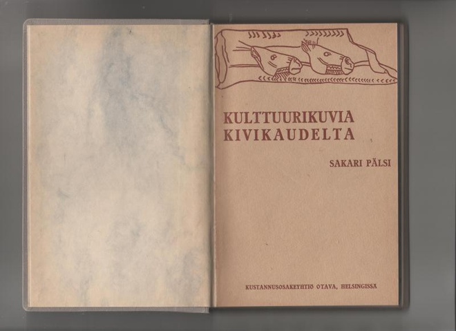 Pälsi,Sakari: Kulttuurikuvia kivikaudelta, Otava 1916,sid.