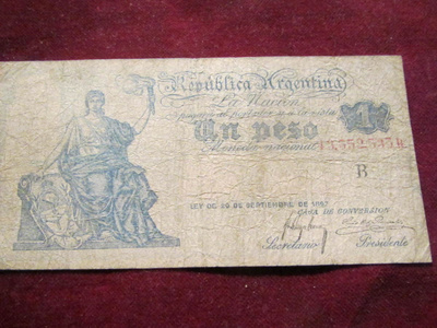 1 peso 1897.Argentiina