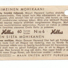 Purkkakuva Hellas VIIMEINEN MOHIKAANI n:o 6 - pikkukuva 2