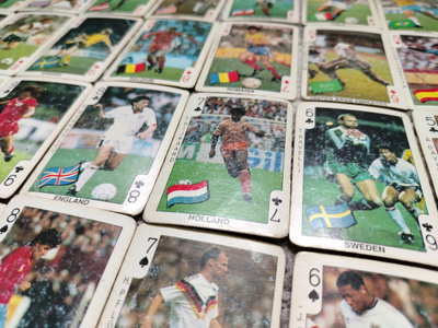 55kpl jalkapallokortteja 1990