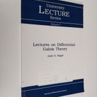 Andy R. Magid : Lectures on differential Galois theory - pikkukuva 1