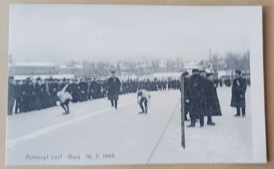 Vaasa, luistelukilpailujen lähtö, 16.2.1908, mv pk, ei p.