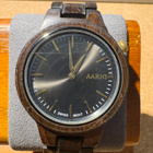 Aarni puinen rannekello (Swiss Movement, Ebony wood) - pikkukuva 1