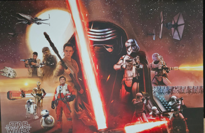Star wars taulu (kovalla levyllä) 90x60 cm