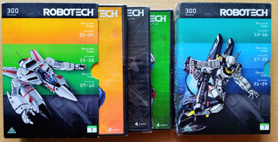 ROBOTECH: MACROSS SAGA – osat 1–24 UUSI! 6 x Suomi-DVD 85/04