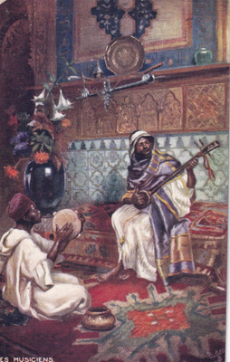 Les Musiciens. Life in Morocco. Tuck`s Post Card, b514