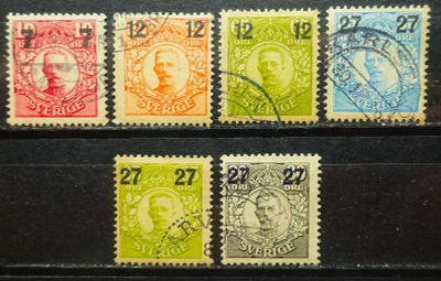 RUOTSI 22."TILAPÄIJULKAISU" 6 KPL * LISÄPAIN. SARJA V. 1917