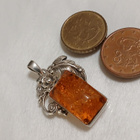 ISO Meripihka Hopea riipus 925 Baltic Amber - pikkukuva 4
