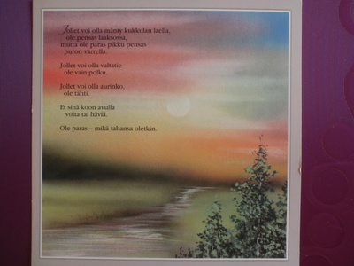 Aforismikortti, kaunis maisema