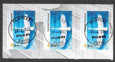 Yleismerkki 0,50€ (LAPE 3x1596) O rivilö