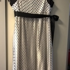 Valkomusta Polkadot Juhlamekko / Mekko / Kesämekko - koko 36 - pikkukuva 4