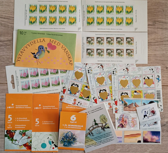 Ikimerkkejä postitukseen 100 kpl - arvo 275 €