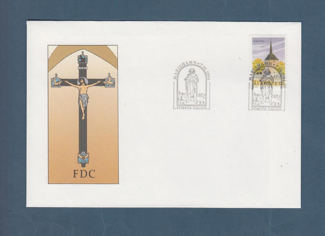 FDC Åland Sundin kirkko...Mariehamn 7.10.1994