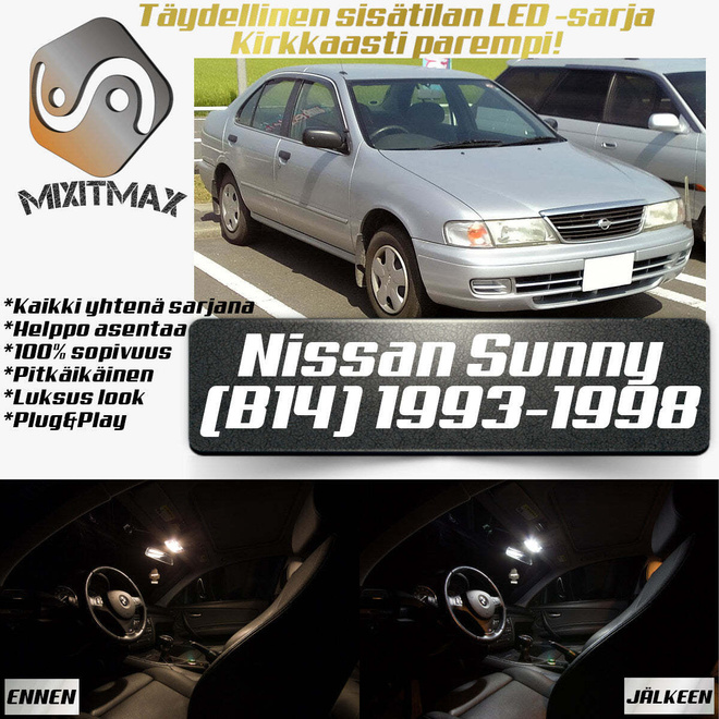 Nissan Sunny (B14) Sisätilan LED-sarja 7-osainen
