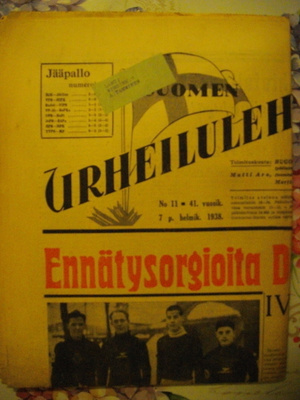 Suomen Urheilulehti Nro 11/1938 (26.10)