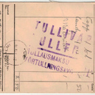 M30 1942 50mk ulk.postipaketun tullaus 1957 - pikkukuva 2