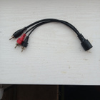 DIN 6-pin naaras - 3x RCA uros adapteri / sovitin 240°. - pikkukuva 1