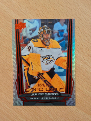 2025-26 Upper Deck Juuse Saros Encore Red /199