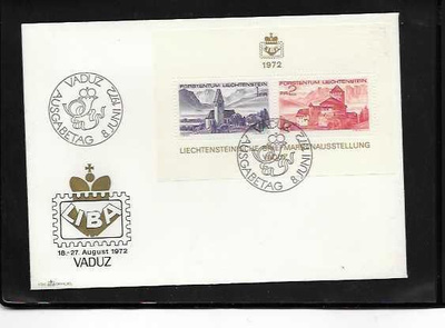LIECHTENSTEIN FDC KUORI LUETT4,8€ BL 9