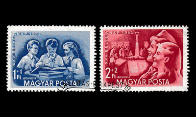 Unkari 1274-5 o Postimerkin päivä (1952)