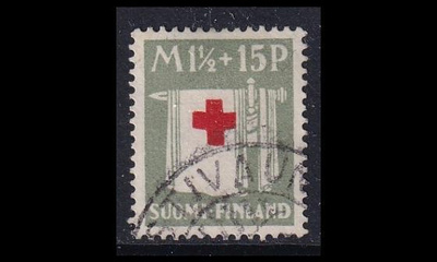 159 o Punainen risti 1 1/2mk+15p postivaunu (1930)