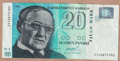 Suomi 20 markkaa Litt. A1993 2146875782