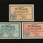 Saksa Notgeld 10, 20, 50 Pfennig, Calau 1.5.1917 - pikkukuva 1