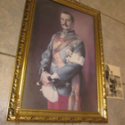 Mannerheim taulu vanha n. 47x33 cm + vanha postikortti - pikkukuva 1