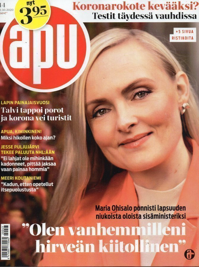 Apu n:o 44 2020 Maria Ohisalo. Jesse. Jannika B. Tähtihetket