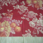 Punainen kukka verho kappa noin 50x272cm - pikkukuva 1