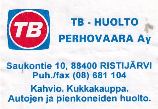 Ristijärvi, Perhovaara Ay  TB - Huolto    s14/3