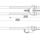 Haruskiristin teräsköydelle 30cm. / kierre M12 x 1,5 / kuuma - pikkukuva 3