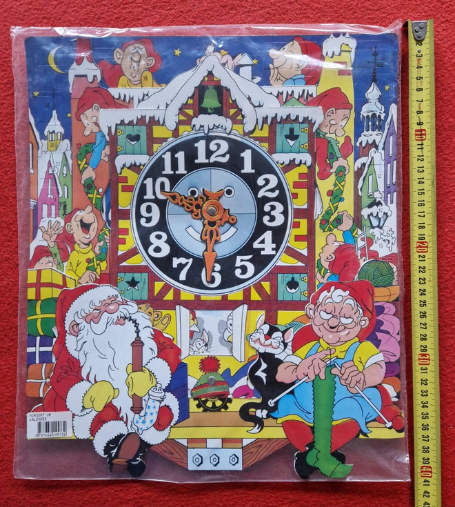 Vintage joulukalenteri uusi 41×36cm