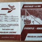 Pohjolan Liikenne Jyväskylä - Kokkola 1991 aikataulu - pikkukuva 4