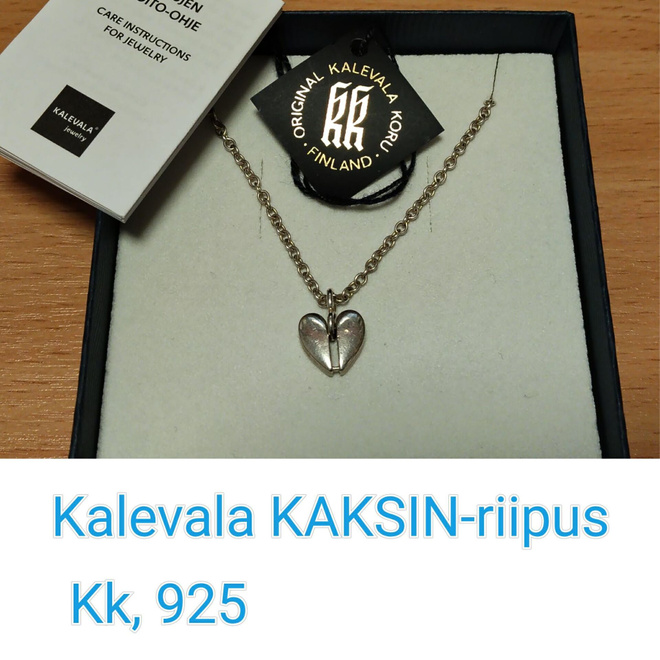 KALEVALA, hopeinen KAKSIN -riipus